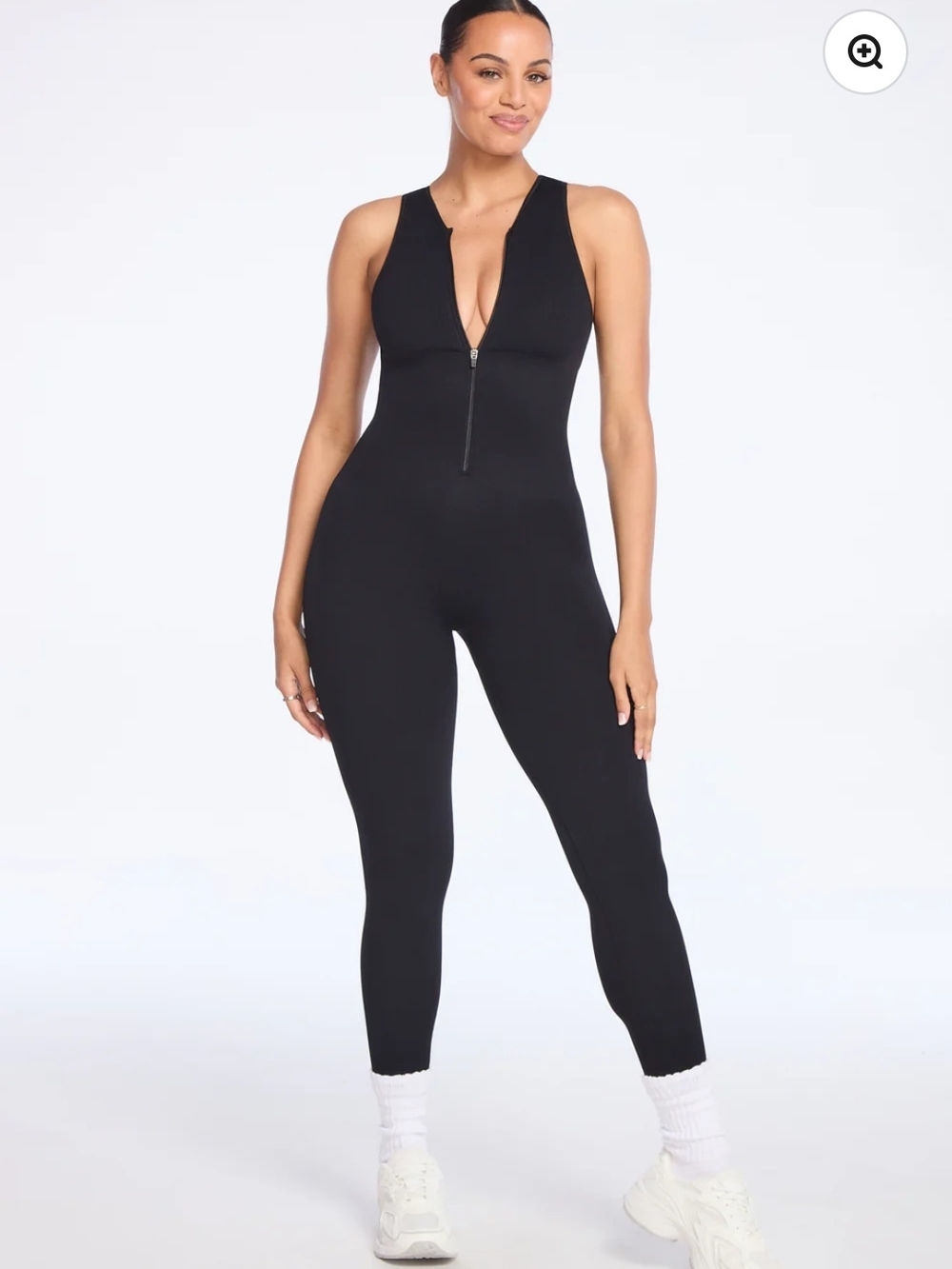 Women’s Black Zip-Front Jumpsuit